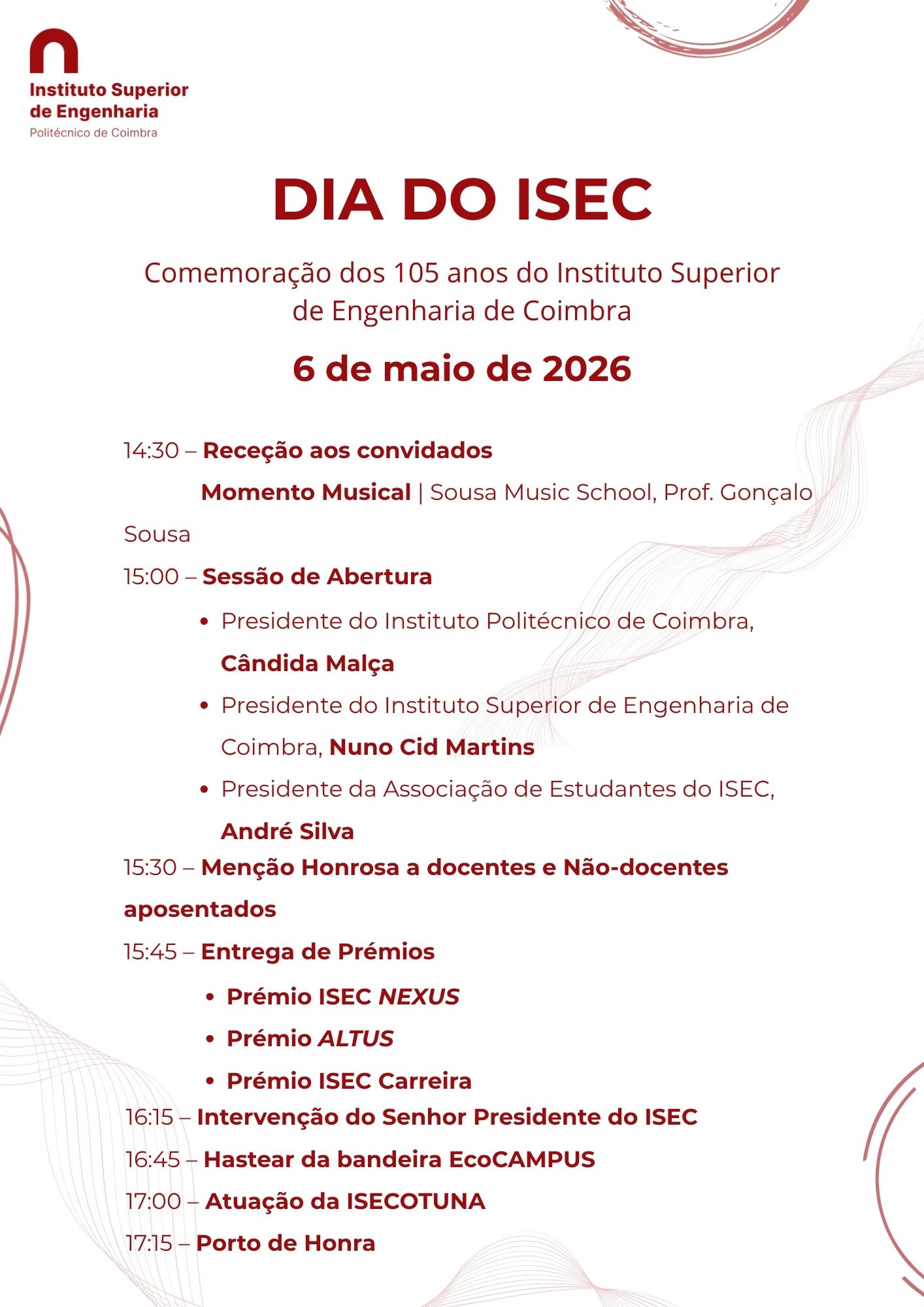 Cartaz Celebração Dia do ISEC